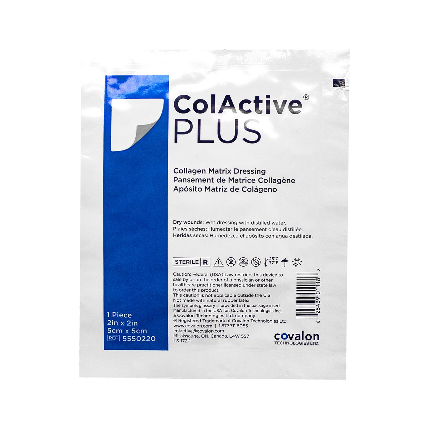 Covalon | ColActive® Plus | Apósito de Matriz de Colágeno y Alginato