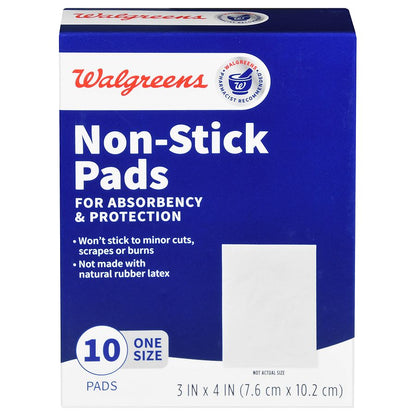 Walgreens Almohadillas de Gasa Antiadherente para Heridas Menores (10 unid)