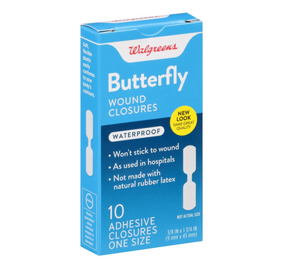 Walgreens Suturas Adhesivas Mariposa | Tiras para Cerrar Heridas (10 unid)