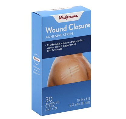 Walgreens Suturas Adhesivas. Tiras para Cerrar Heridas (30 unid)