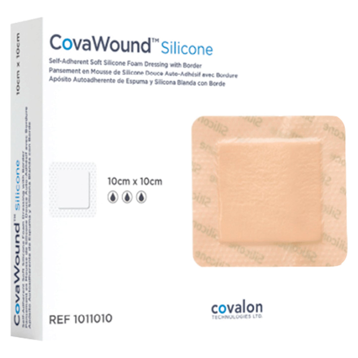 CovaWound™ Silicone con Borde | Apósito autoadhesivo de suave espuma de silicona