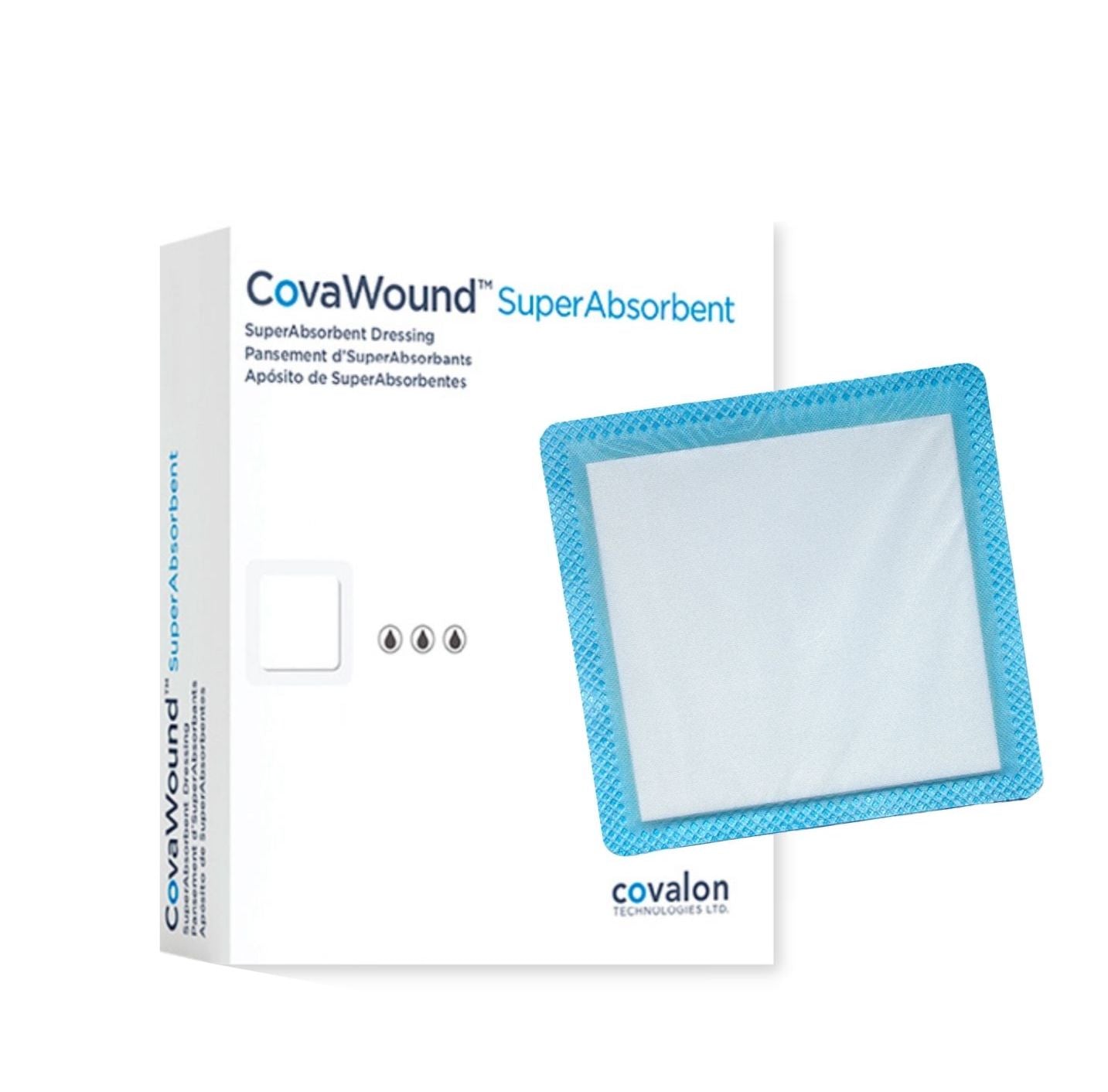 CovaWound™ SuperAbsorbent | Apósito Super Absorbente con suave espuma de poliuretano, capa de polietileno y núcleo de polímero