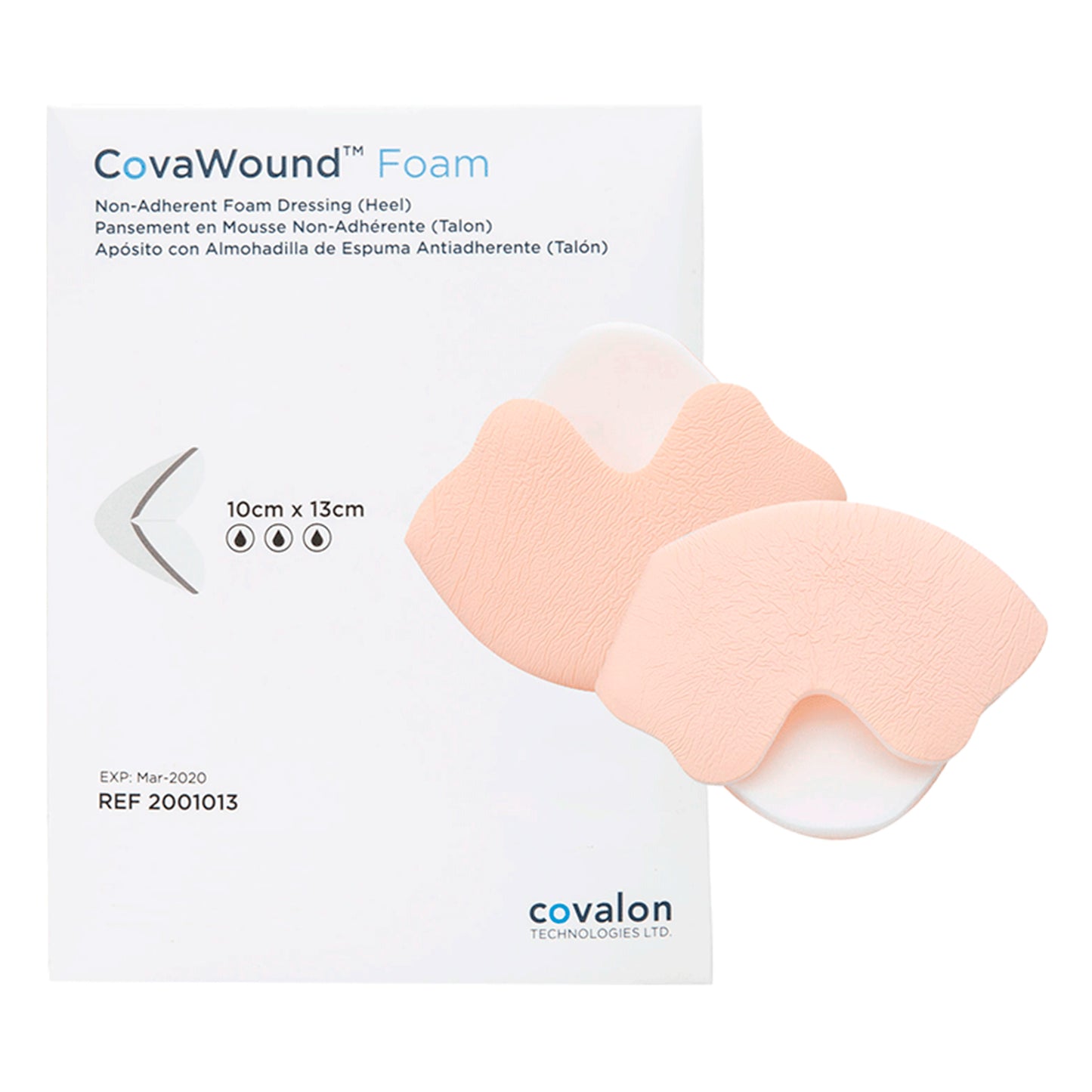 CovaWound™ Foam Sin Borde | Apósito absorbente con suave espuma de poliuretano y capa de poliuretano