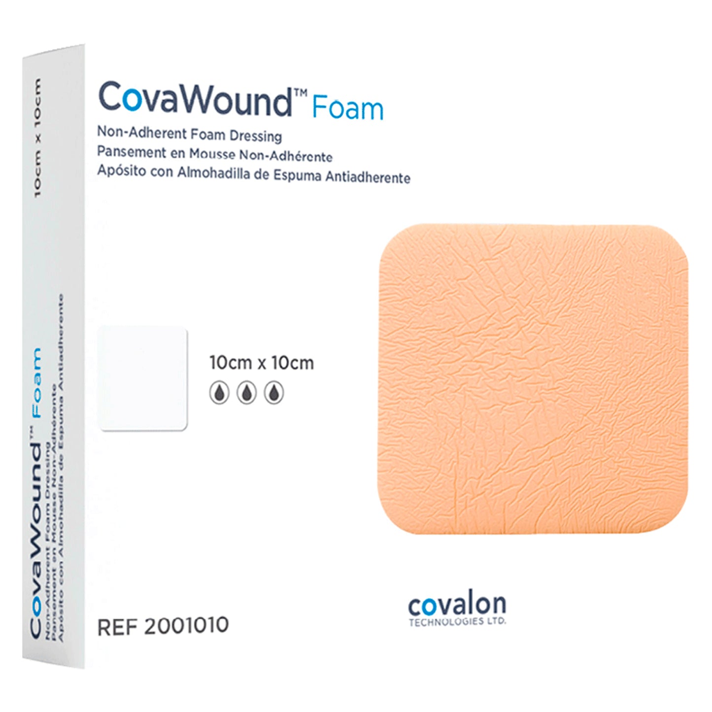 CovaWound™ Foam Sin Borde | Apósito absorbente con suave espuma de poliuretano y capa de poliuretano